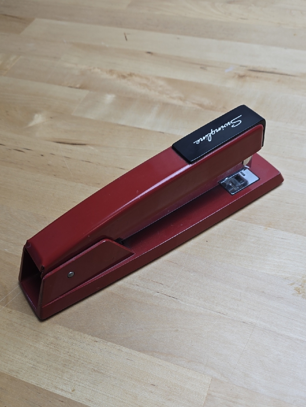 Vintage Swingline 747 Metal Stapler 94-41 Burgundy/Black Office Space Supplies